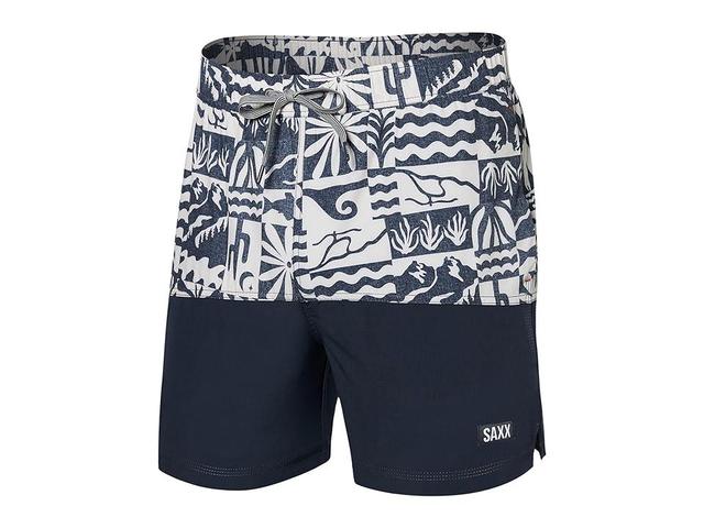 SAXX UNDERWEAR Oh Buoy Color-Blocked 2-N-1 Volley 5 (West Coast/India Ink) Men's Swimwear Product Image