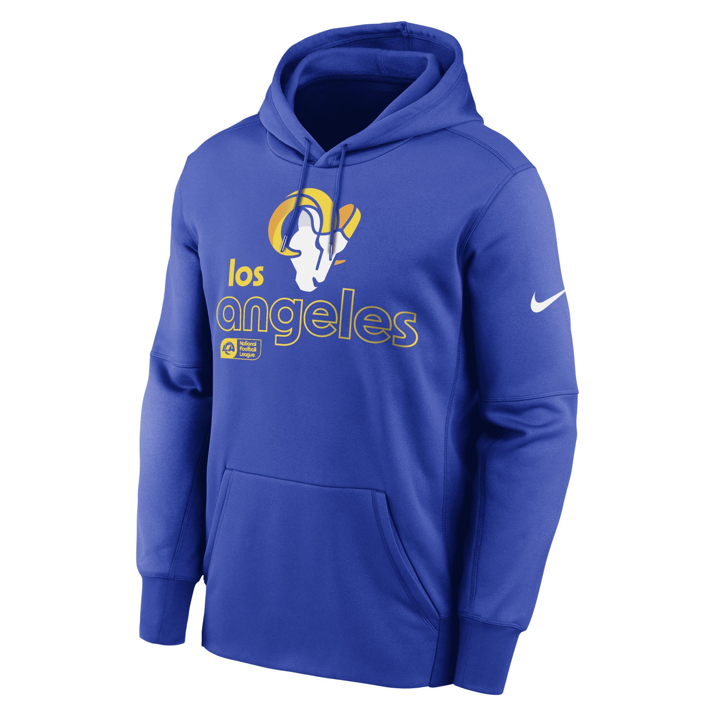 Men's Los Angeles Rams Menâs Nike Therma NFL Pullover Hoodie Product Image