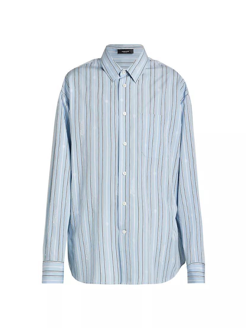 Nautical Striped Button-Front Shirt Product Image