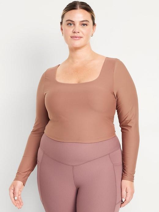 PowerSoft Long-Sleeve Crop Support Top Product Image