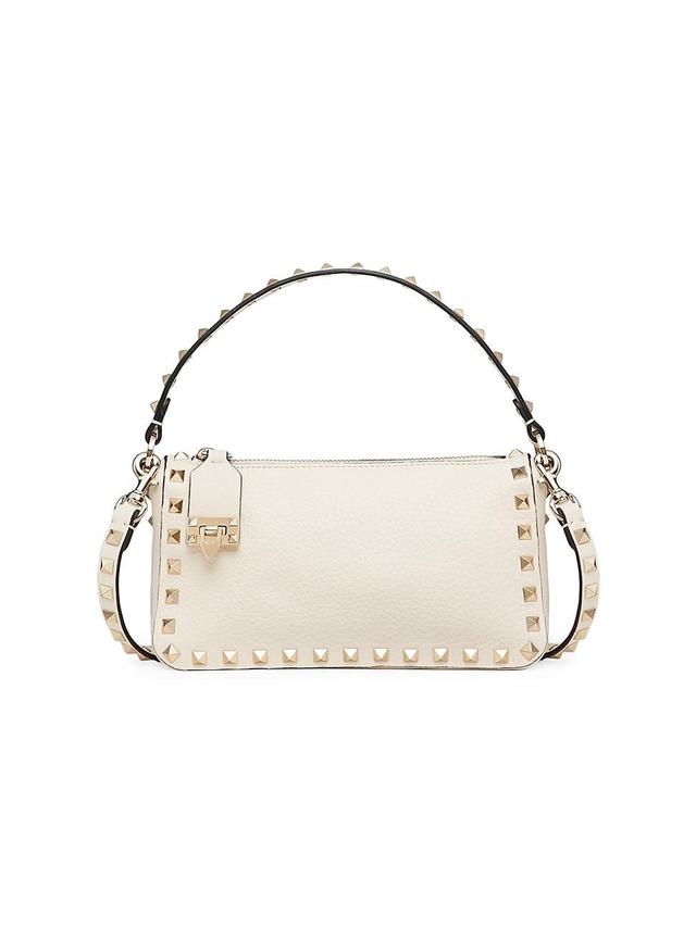 Womens Small Rockstud Grainy Calfskin Crossbody Bag Product Image