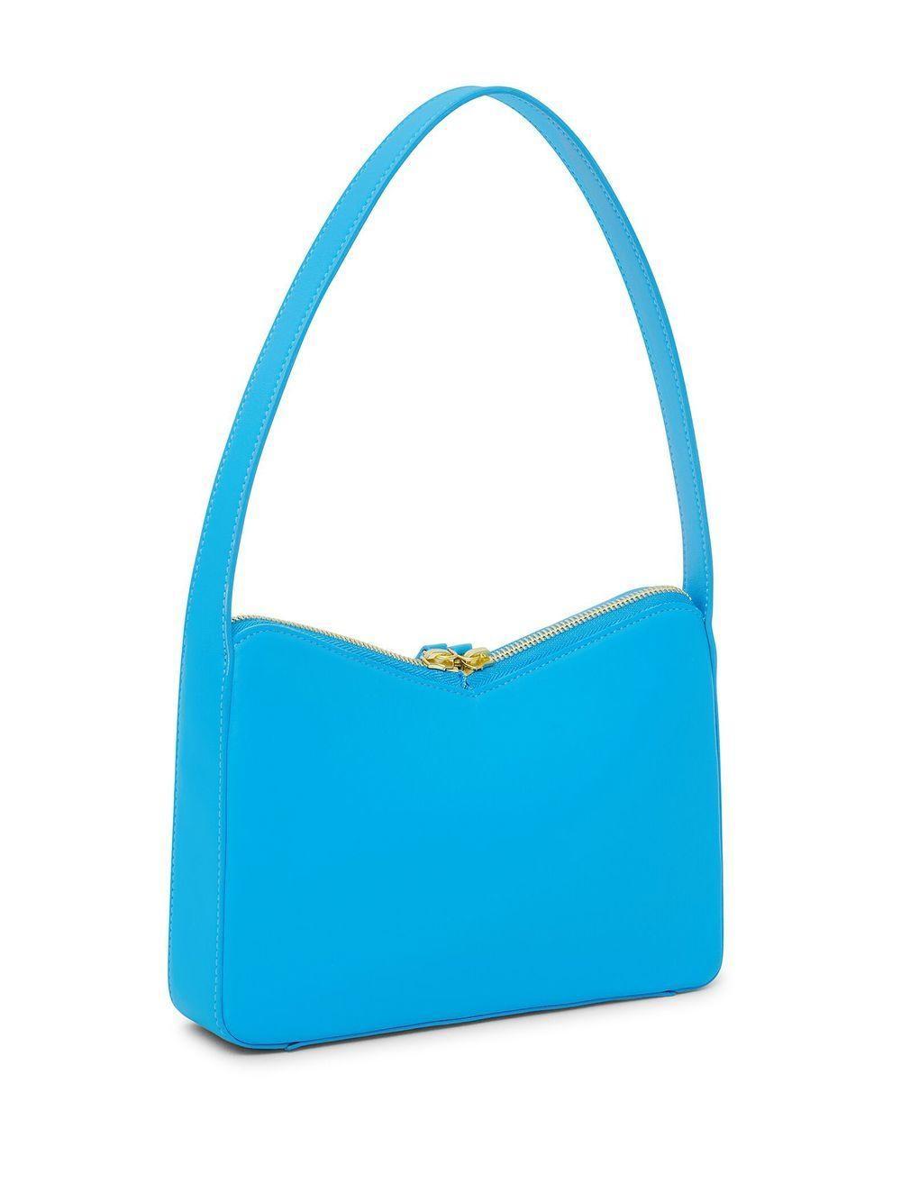 MANSUR GAVRIEL Leather Logo-print Shoulder-bag In Blue Product Image