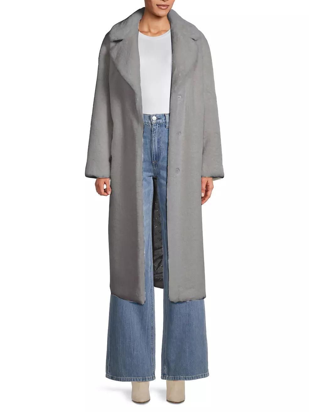 Faux-Fur Belted Coat product image