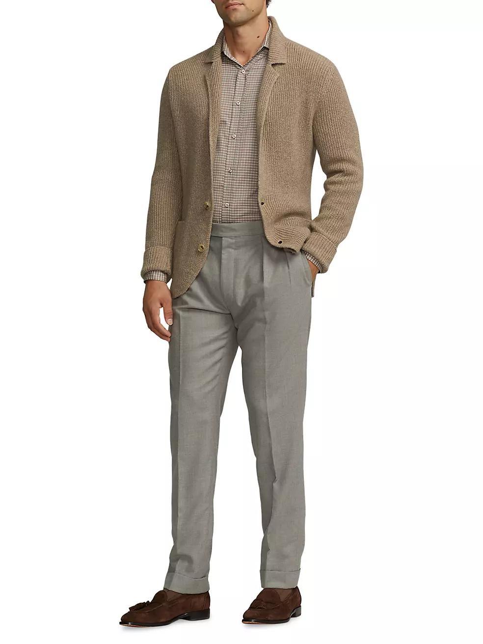 Cashmere Knit Long-Sleeve Blazer product image