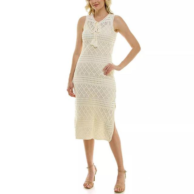 Womens Taylor Crochet Tie Neck Dress Product Image