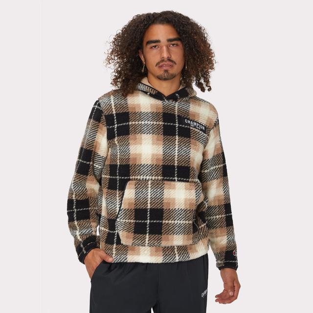 Mens Champion Shearing Hoodie, Plaid Joaquin Tan Dunes M Product Image