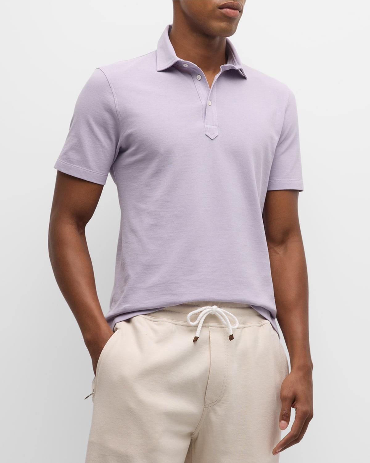 Mens Cotton Pique Polo Shirt Product Image