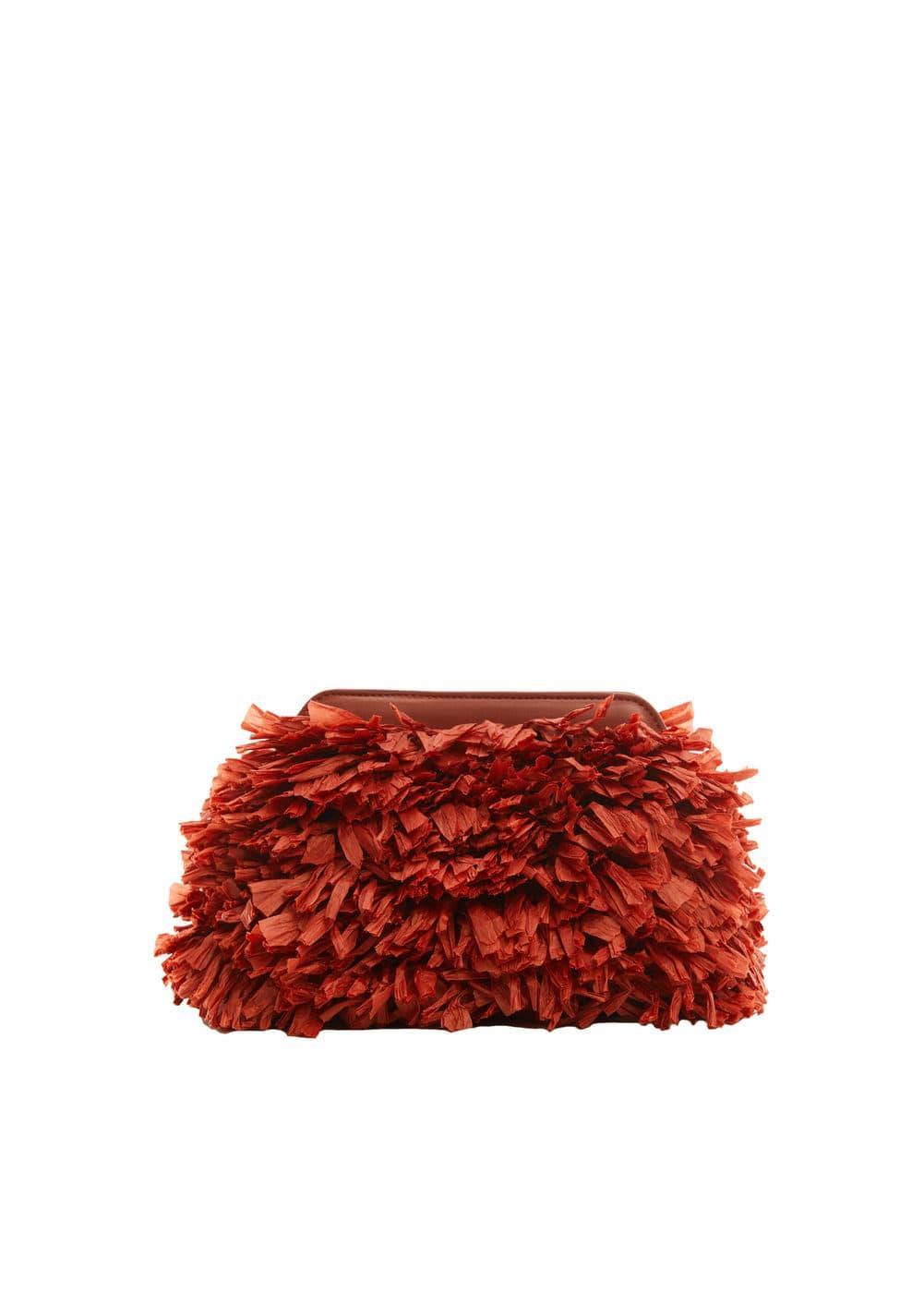 MANGO - Fringed clutch bag - One size - Women Product Image