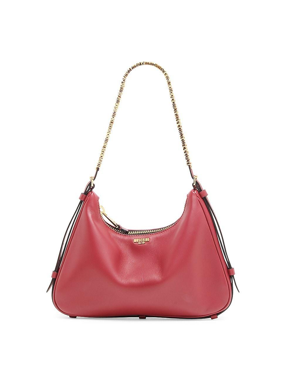 Womens Small Mini Lettering Leather Shoulder Bag Product Image