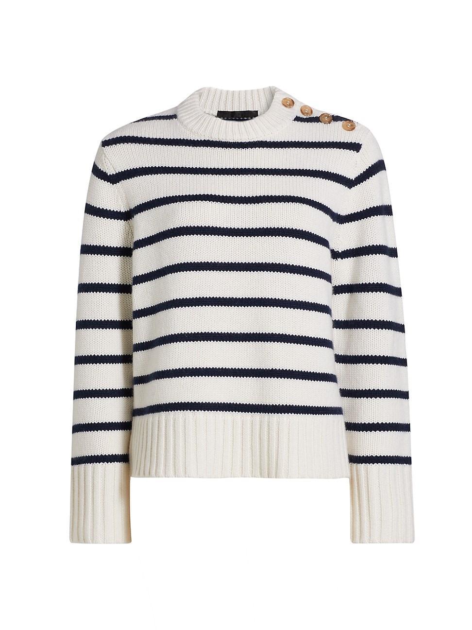 Womens Grace Striped Cashmere Sweater Product Image