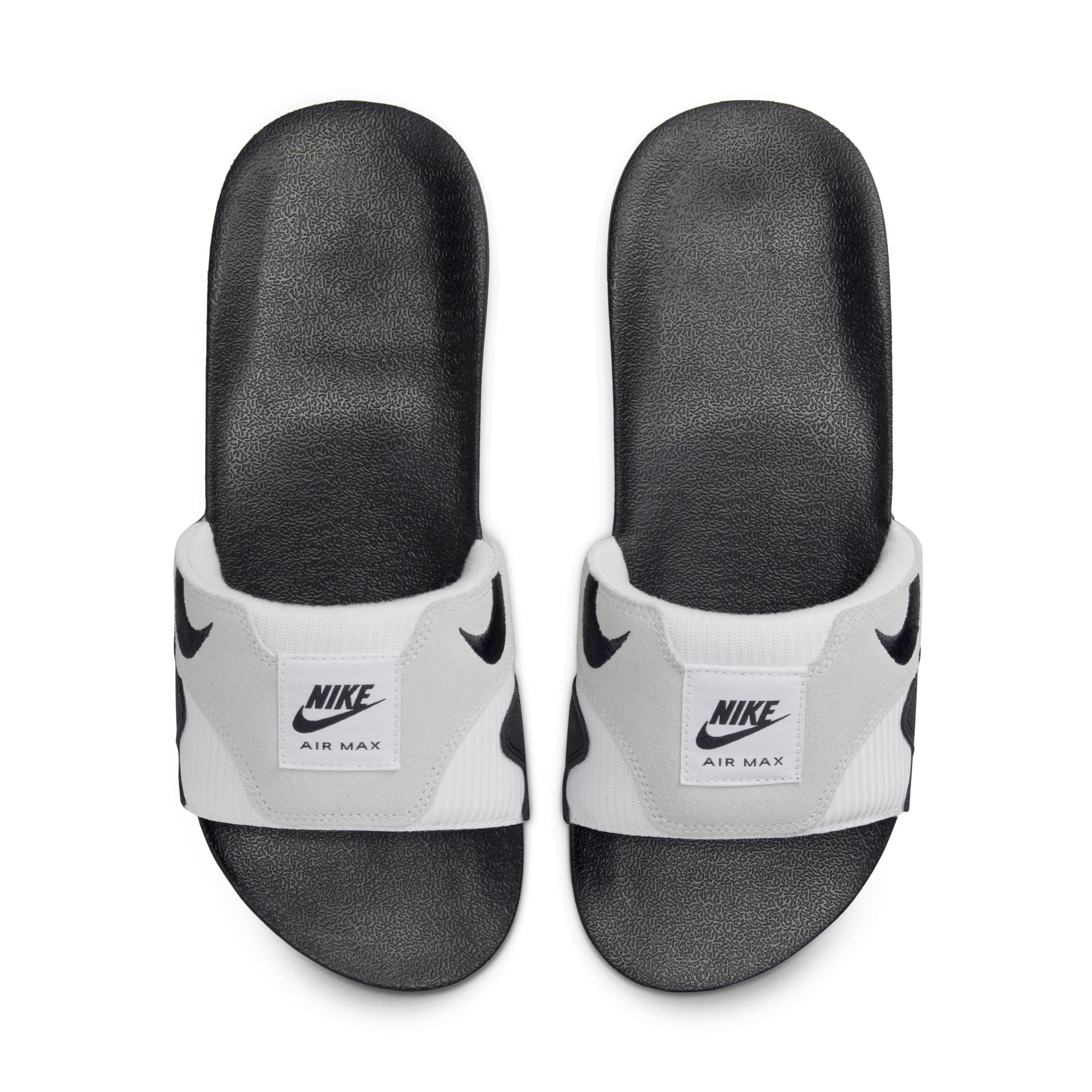 Men's Air Max 1 Slide Sandals In White/light Neutral Grey/black Product Image