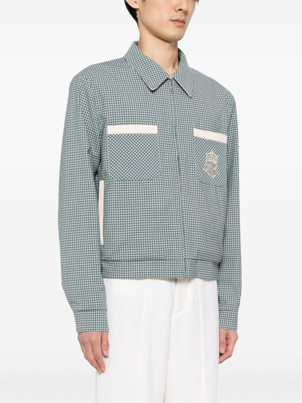 AMIRI Reversible Checked Shirt Jacket In Green Product Image