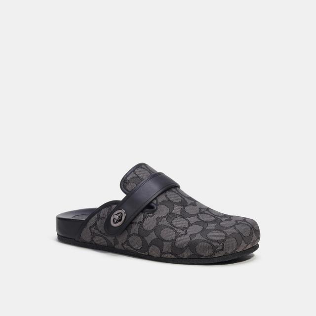 COACH Signature Clog Sandal (Charcoal Men's Shoes Product Image