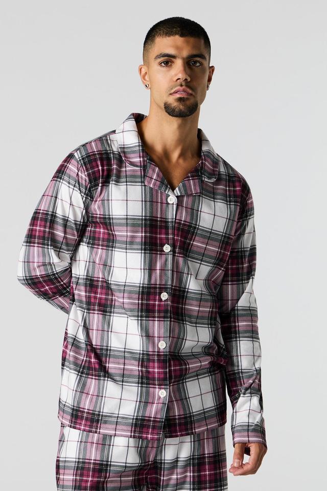 Mens Matching the Family Plaid Flannel 2 Piece Pajama Set Male Product Image