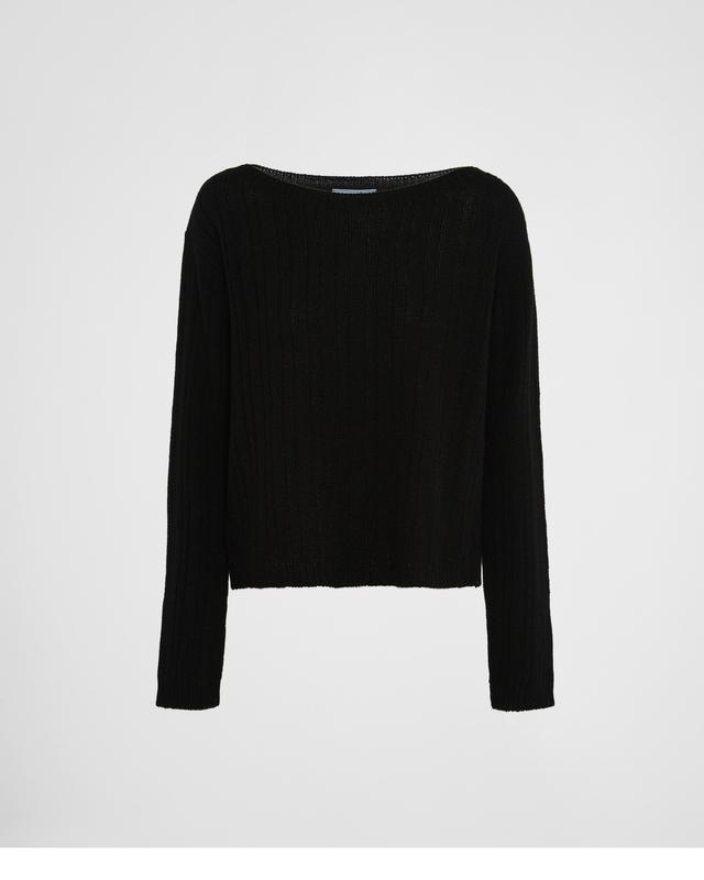 Wool and cashmere boat-neck sweater Product Image