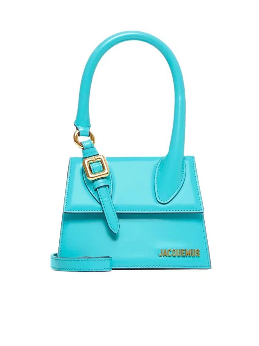 JACQUEMUS Turquoise Le Chiquito Moyn Leather Top-handle Bag Product Image