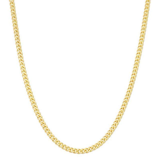 Jordan Blue 14k Gold Over Silver Adjustable Curb Chain Necklace, Womens Yellow Product Image