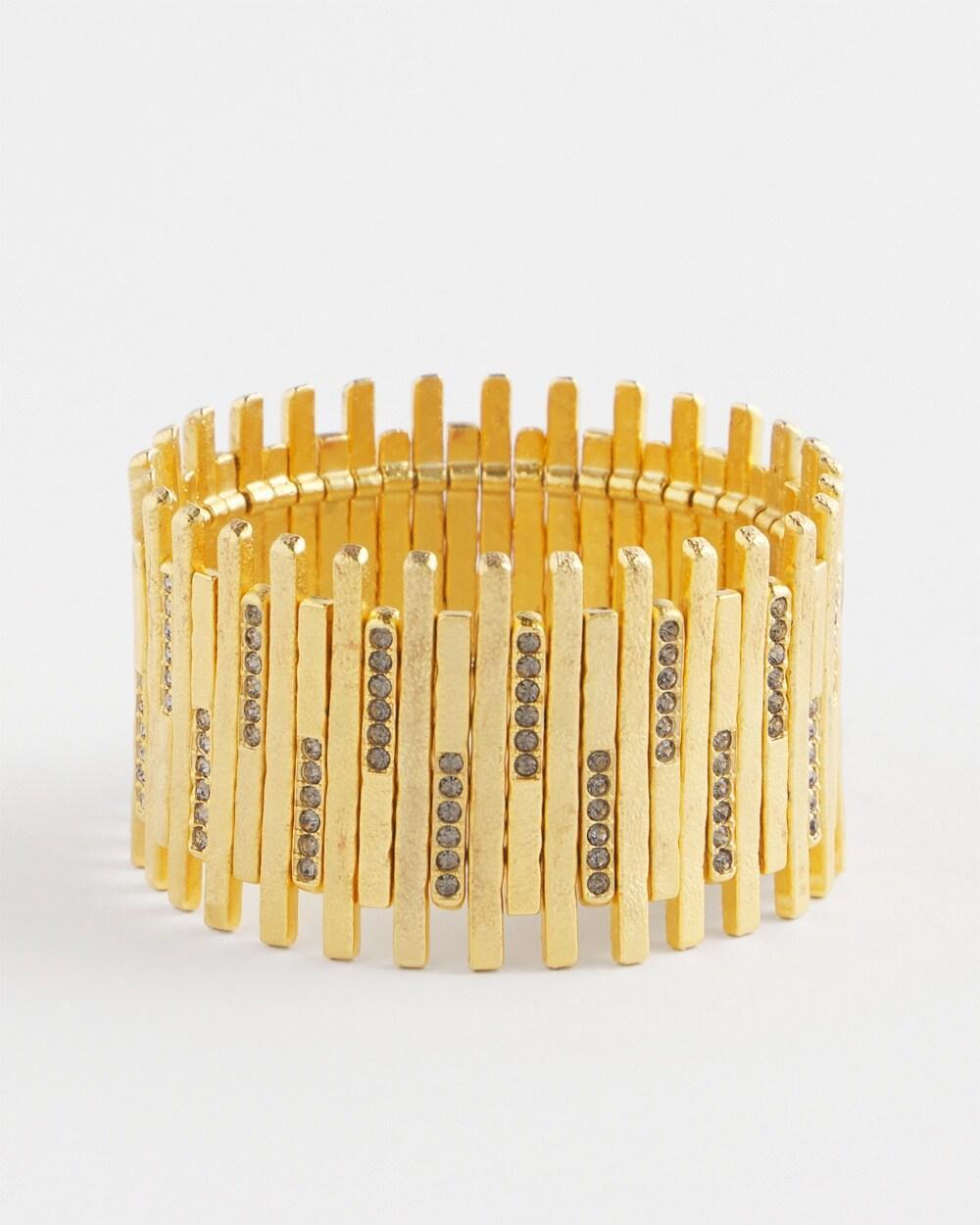 Brushed Gold Tone Stretch Bracelet Product Image