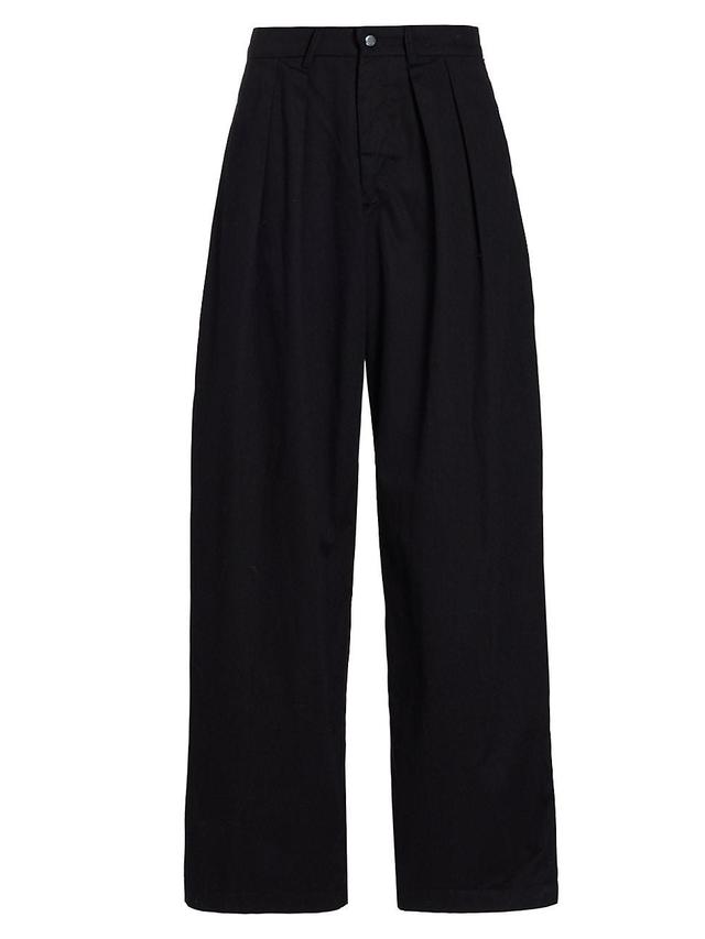 Mens Side Pleat Snap Pants Product Image