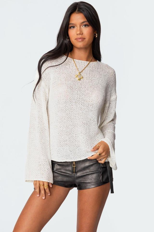 Drop Shoulder Light Knit Sweater Product Image