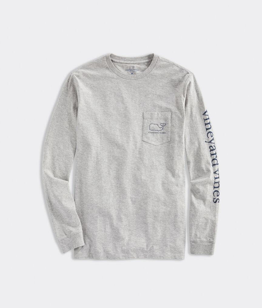 Vintage Whale Long-Sleeve Pocket Tee Product Image