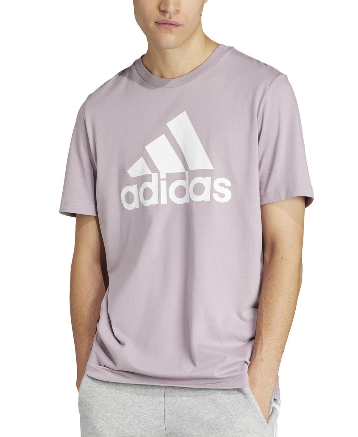 adidas Mens Tan Big Logo T-Shirt - Brown size XL Product Image