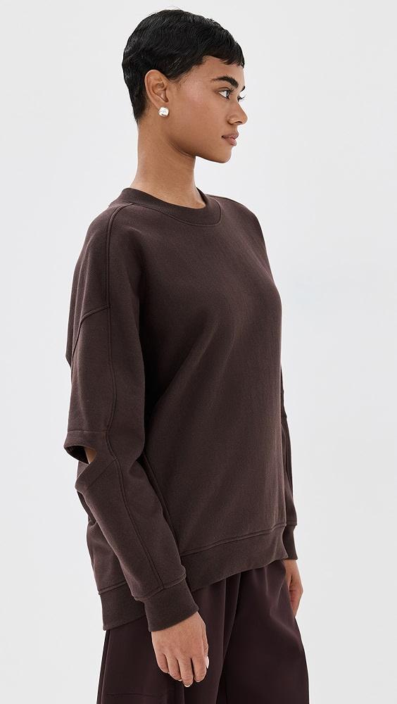 Tibi Cocoon Crew Neck Sweatshirt | Shopbop Product Image