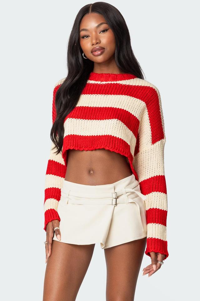 Ozzy Cropped Knitted Sweater Product Image