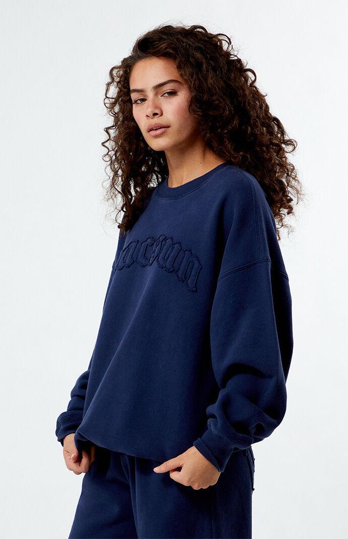 Women's Tonal Washed Crew Neck Sweatshirt Product Image