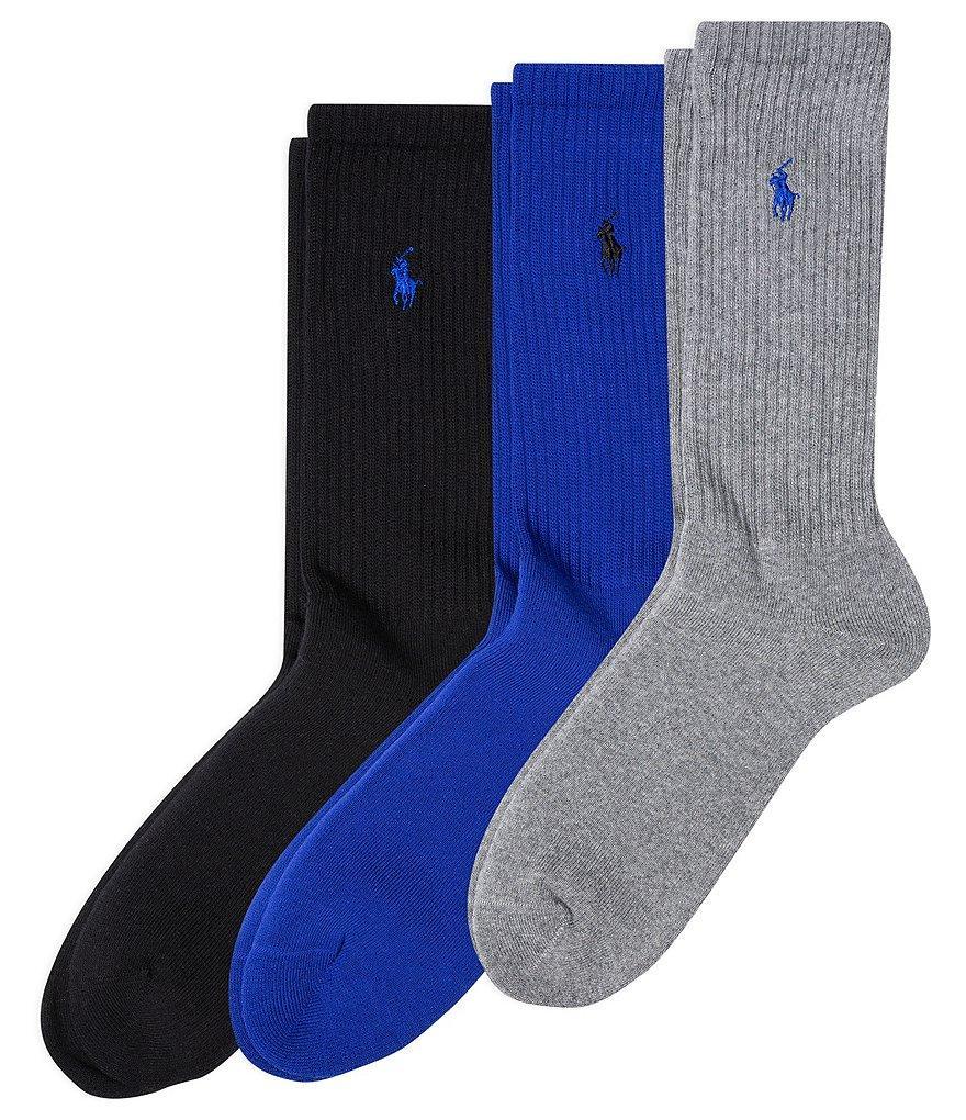 Polo Ralph Lauren Cushioned Rib Crew Socks 3-Pack Product Image