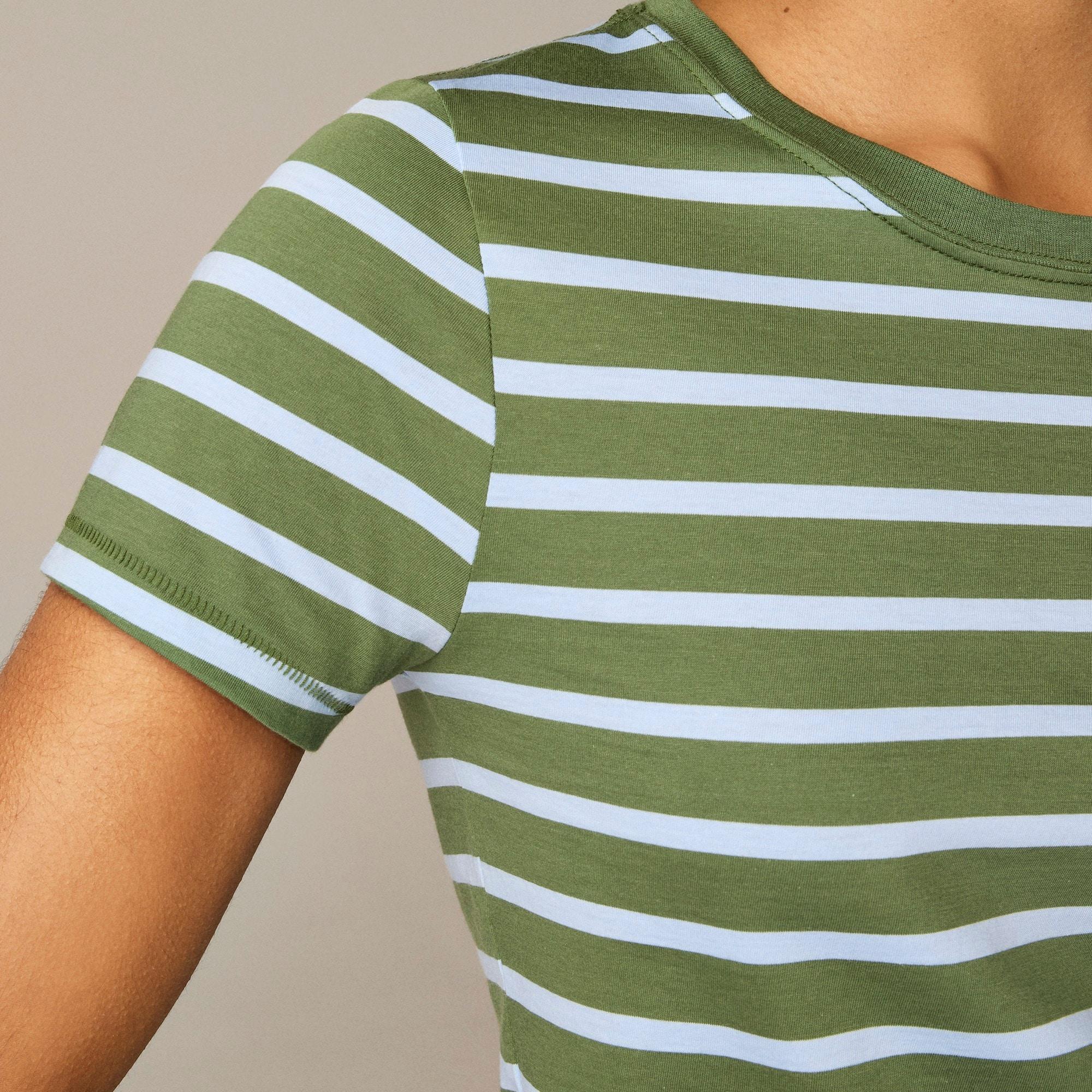 Pima cotton slim-fit T-shirt in stripe Product Image