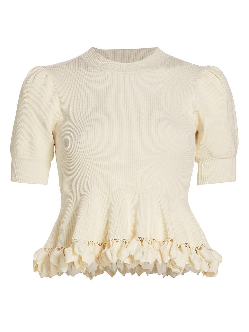 Ulla Johnson Esma Puff Sleeve Rib Top Product Image