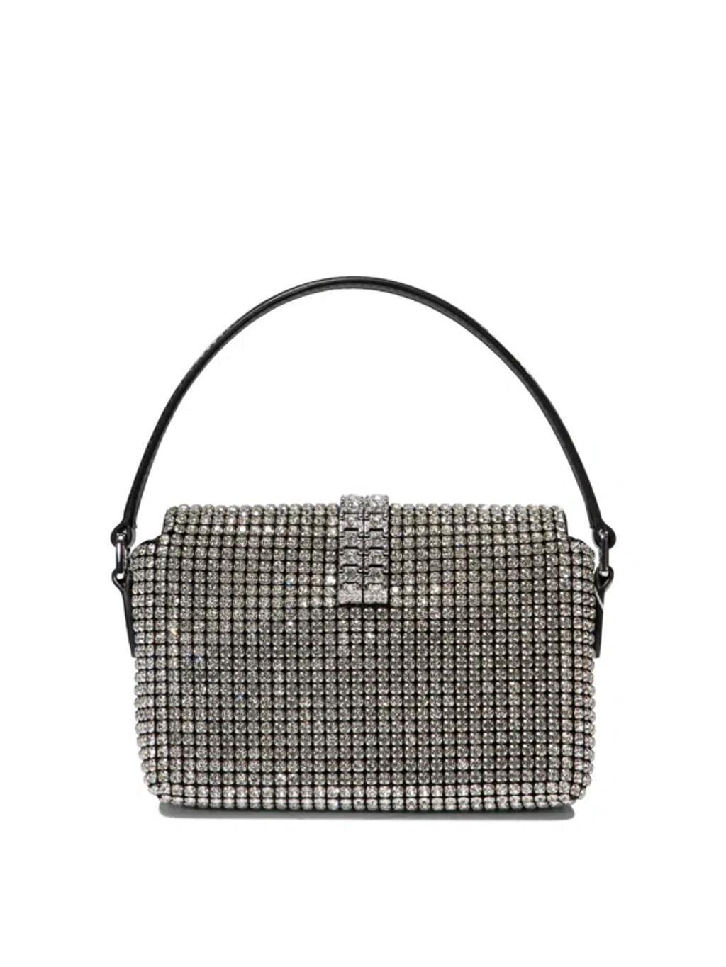 Self Portrait "chainmail" Shoulder Bag In Silver Product Image