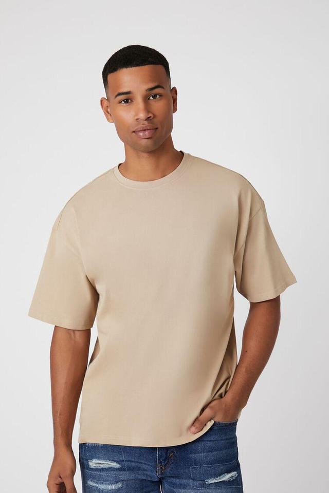 Oversized Cotton Crew Tee | Forever 21 Product Image