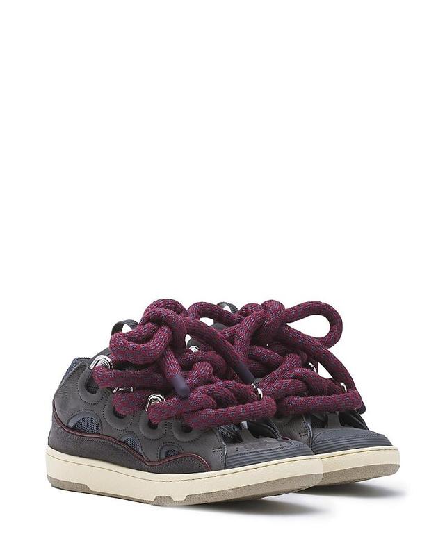 Lanvin Womens Curb Sneakers in Leather with Snake Laces Product Image