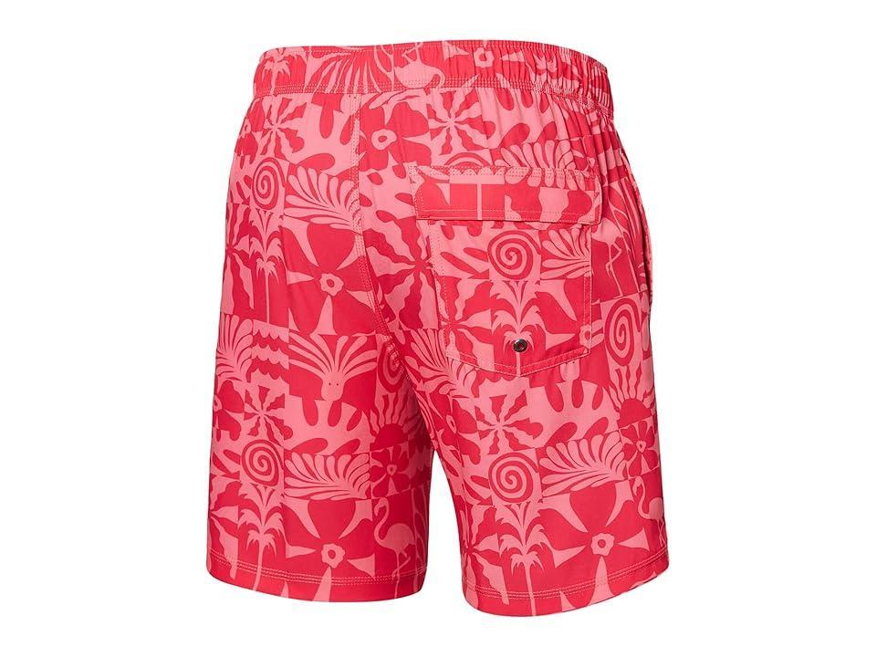 SAXX UNDERWEAR Oh Buoy 2-in-1 7 Volley (East Coast/Hibiscus) Men's Swimwear Product Image