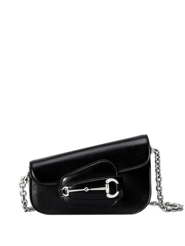 GUCCI Mini Horsebit 1955 Shoulder Bag In Black Product Image