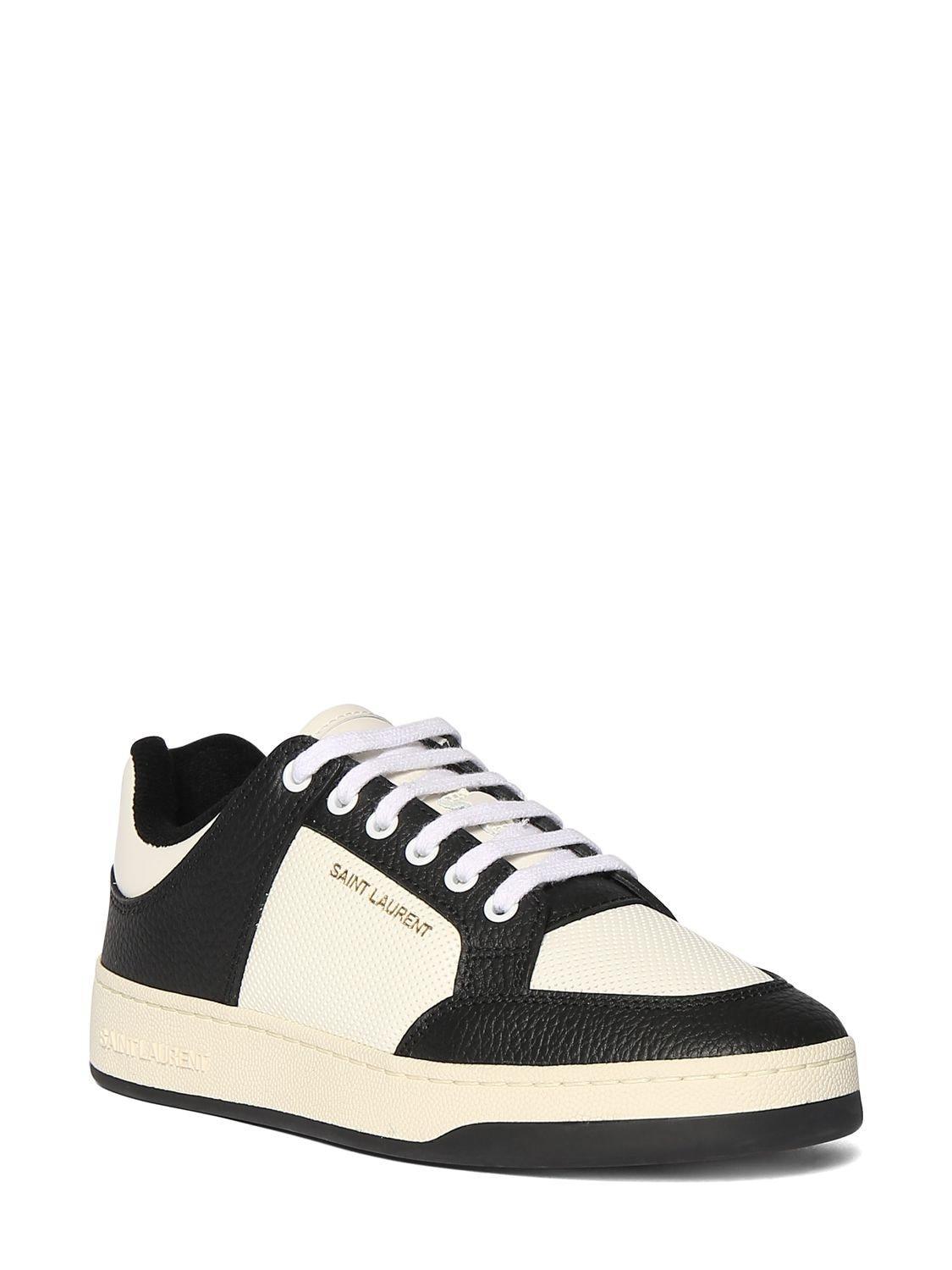 20mm Sl61 Leather Low Top Sneakers In Black Product Image