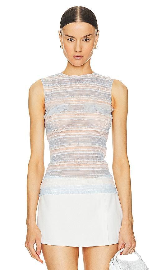 Smocked Sheer Top Product Image