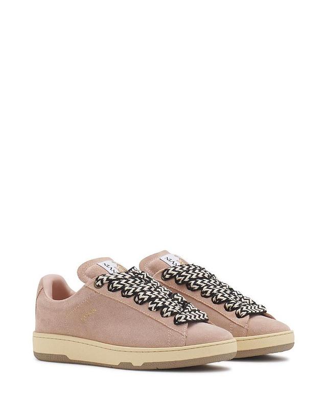 Lanvin Womens Suede Curb Lite Sneakers Product Image