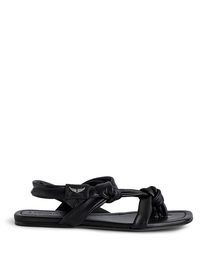 Zadig & Voltaire Womens Forget Me Knot Square Toe Thong Sandals Product Image