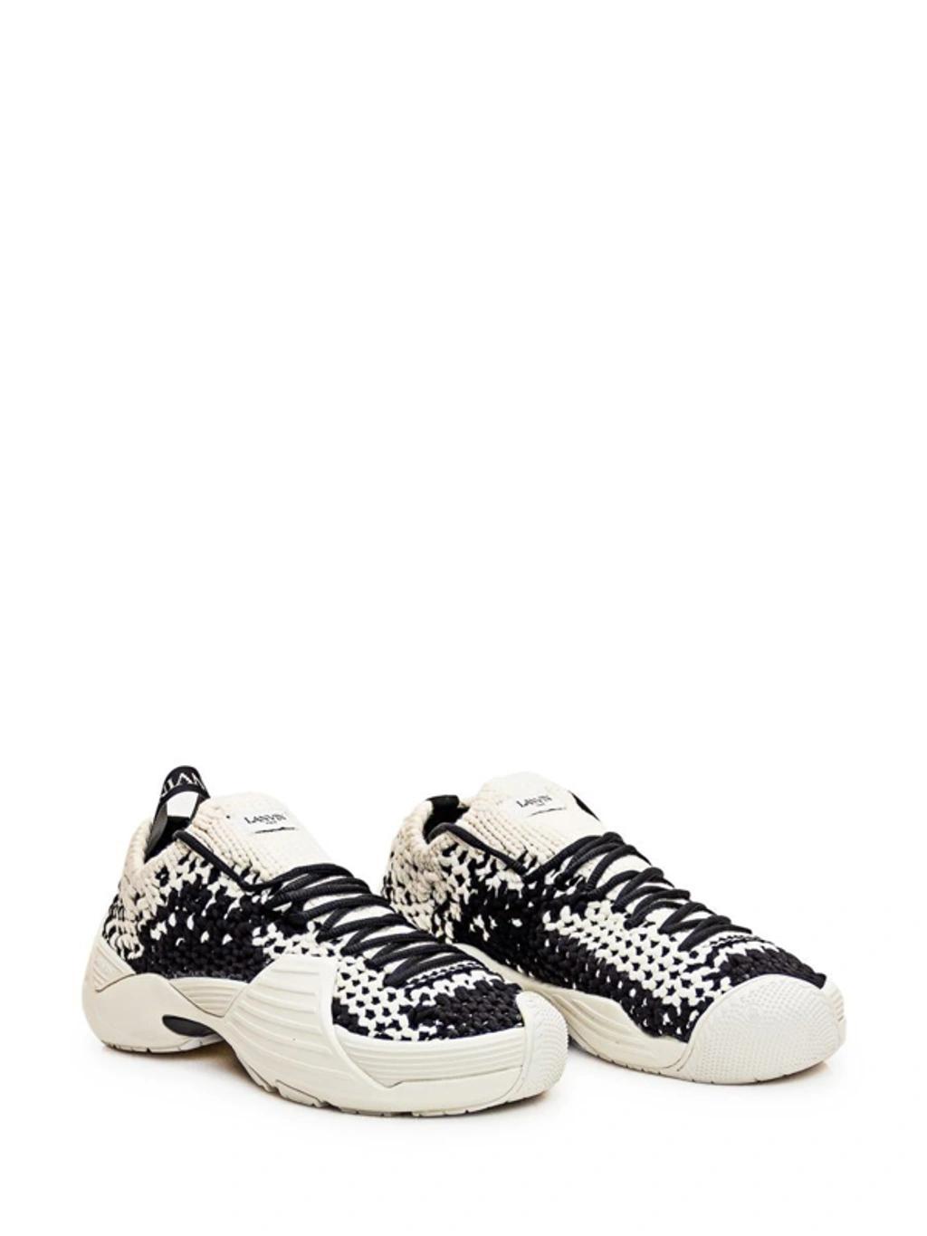 LANVIN Sneaker Flash Knit In Ecru/black Product Image