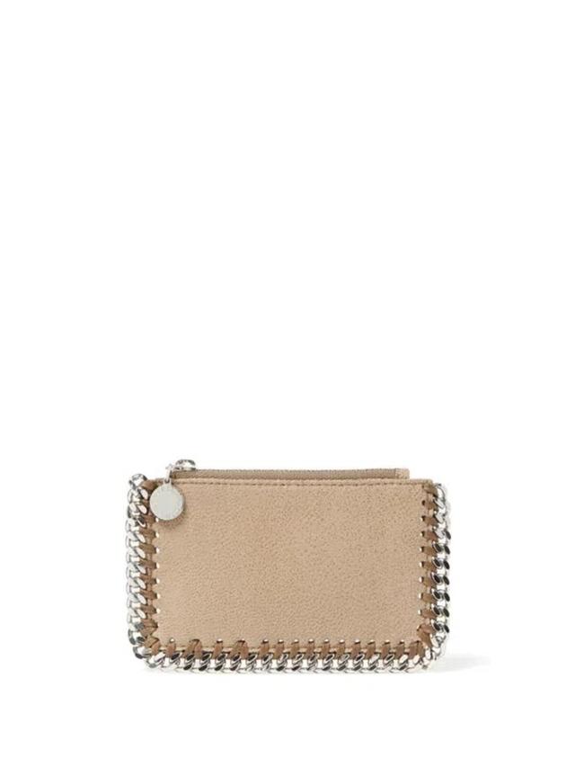 Falabella Chain-link Metallic Purse In Beige Product Image