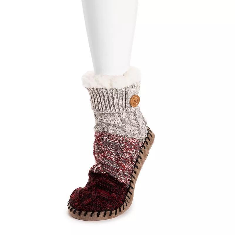 Womens MUK LUKS Chunky Short Slipper Socks Product Image