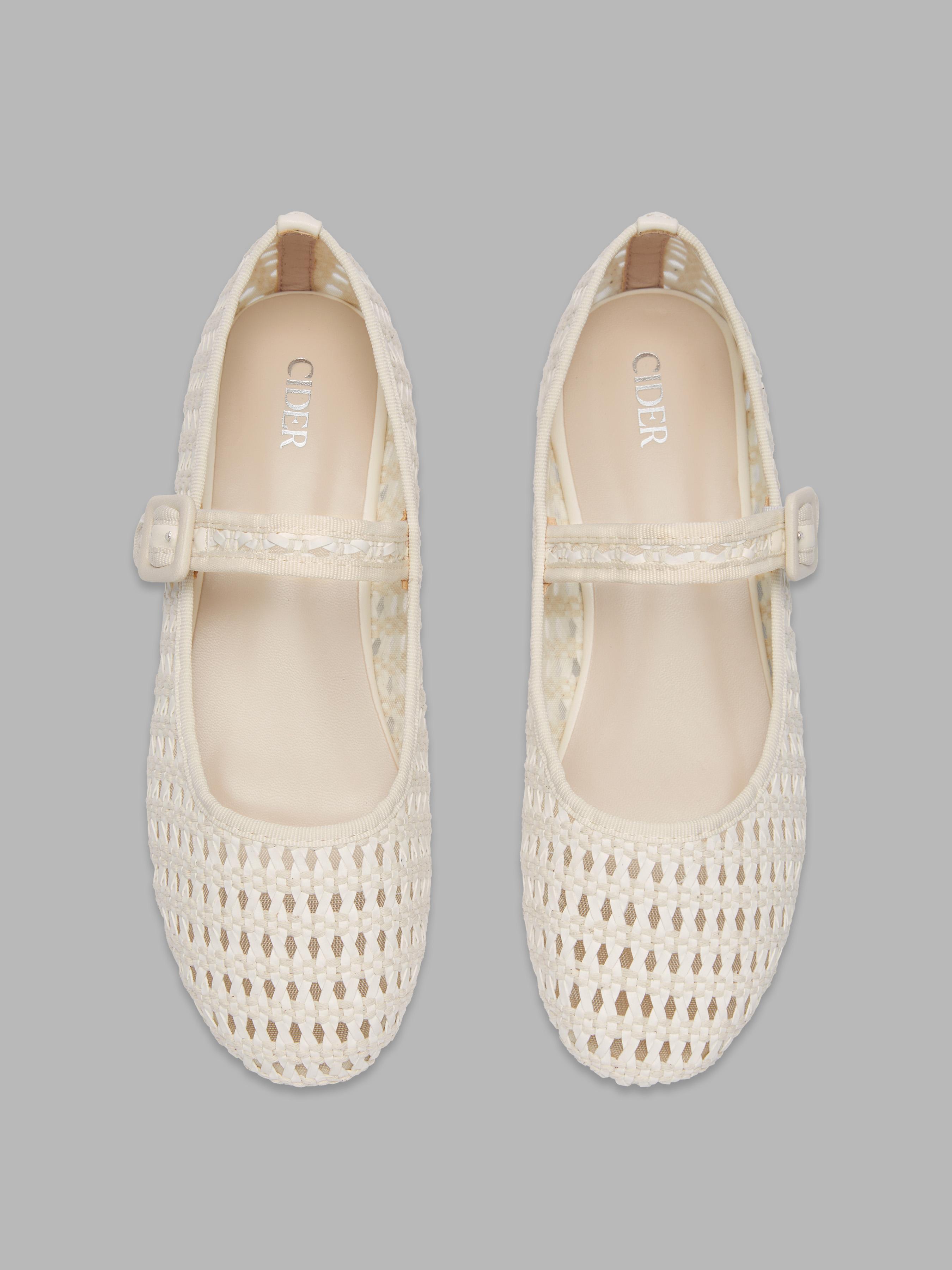 WOVEN MARY JANE FLATS Product Image