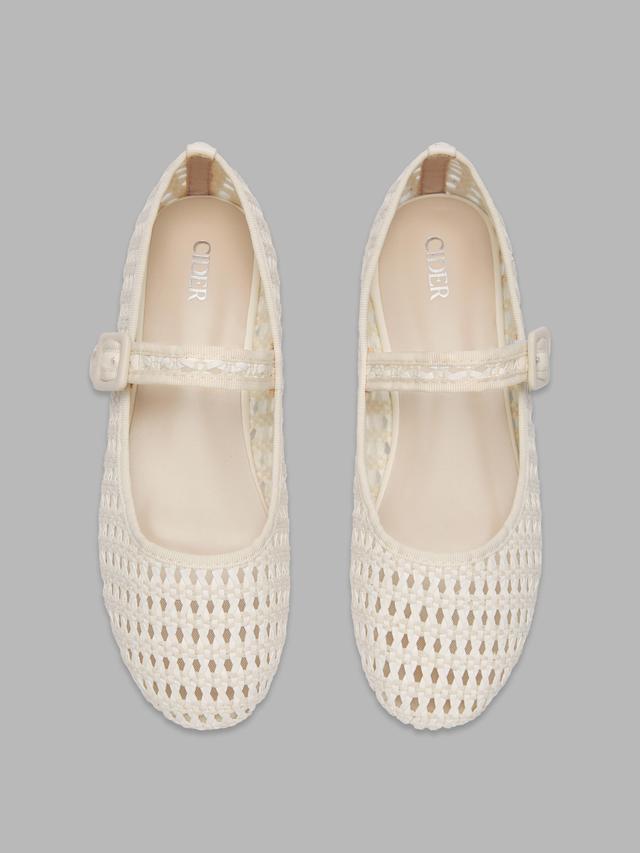 WOVEN MARY JANE FLATS Product Image