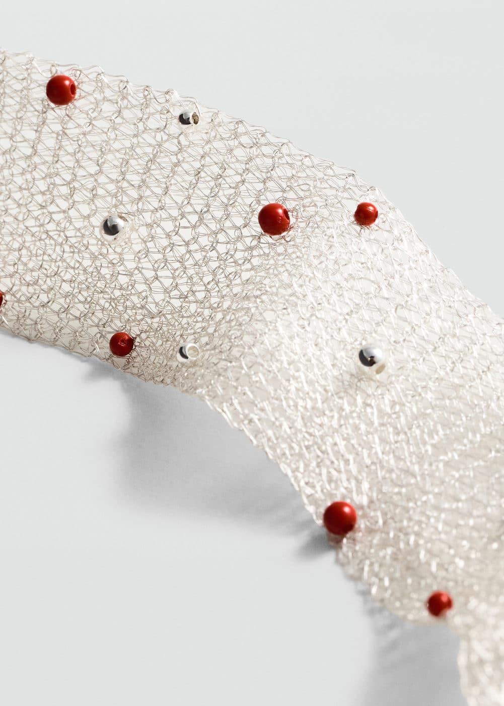 MANGO - Choker mesh beads - One size - Women Product Image