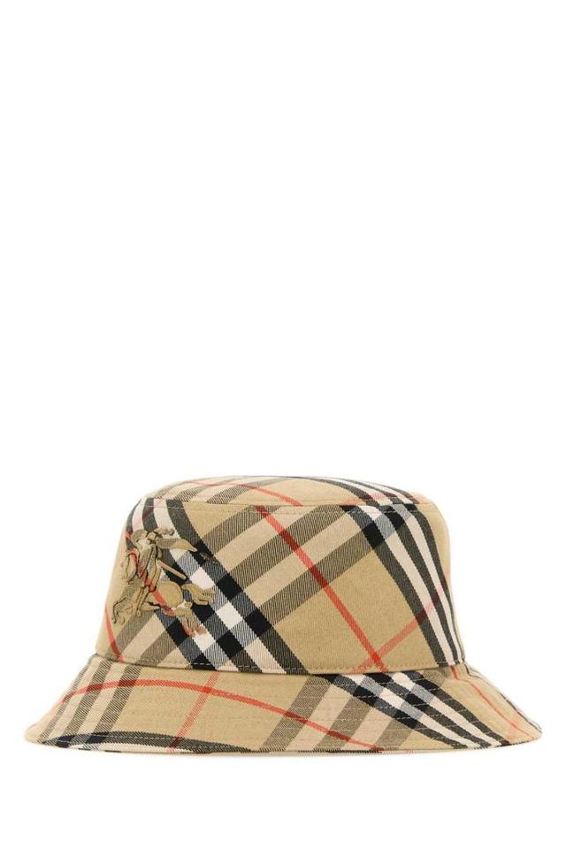 BURBERRY Beige Printed Bucket Hat Product Image