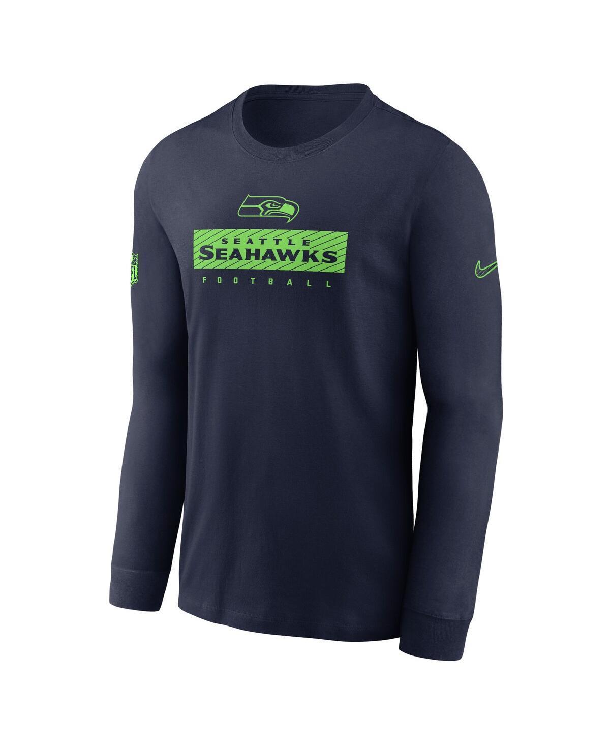 NIKE Men's Midnight Green Philadelphia Eagles Sideline Performance Long Sleeve T-shirt Product Image