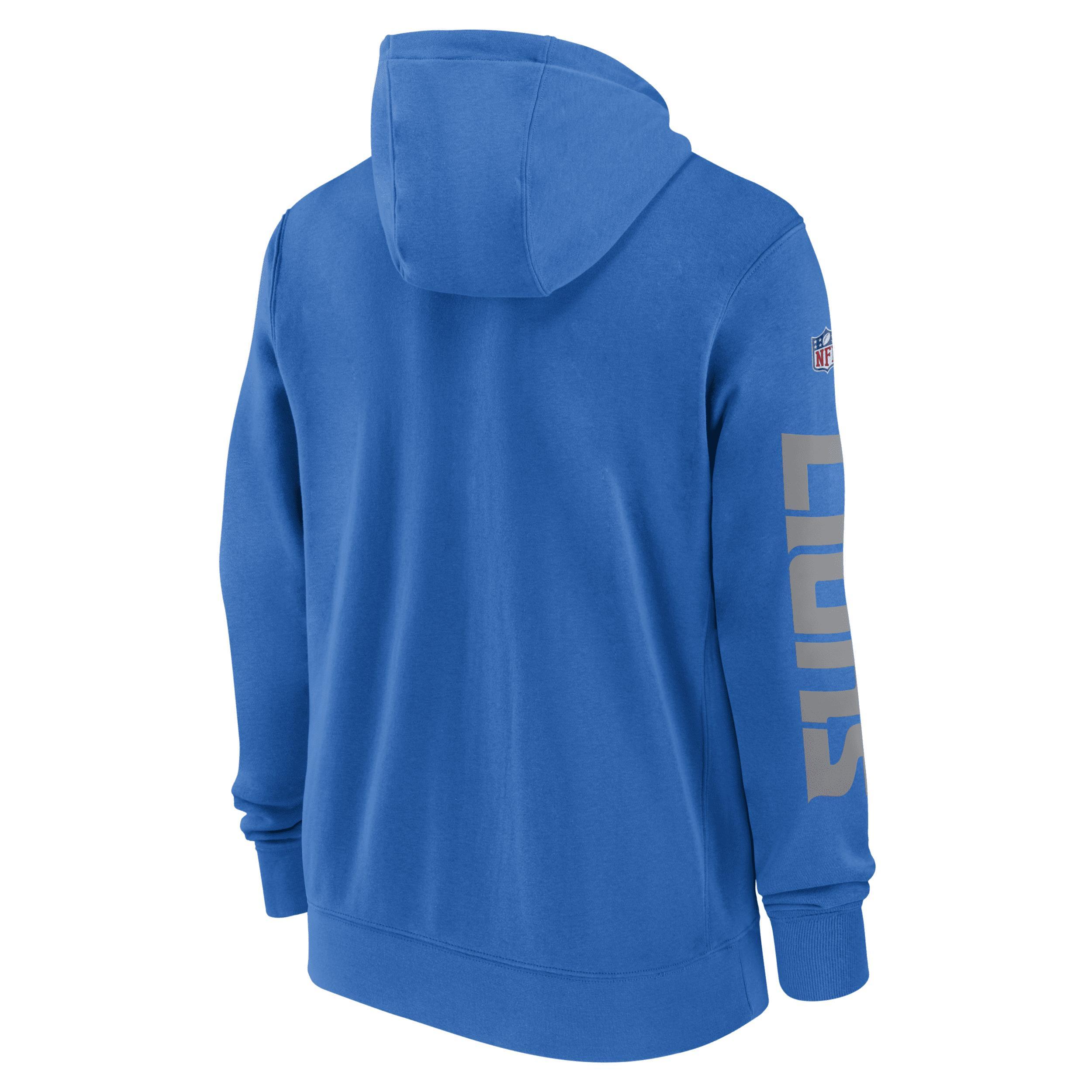 Detroit Lions Sideline Team Issue Club Nike Men's Full Zip Hoodie Product Image